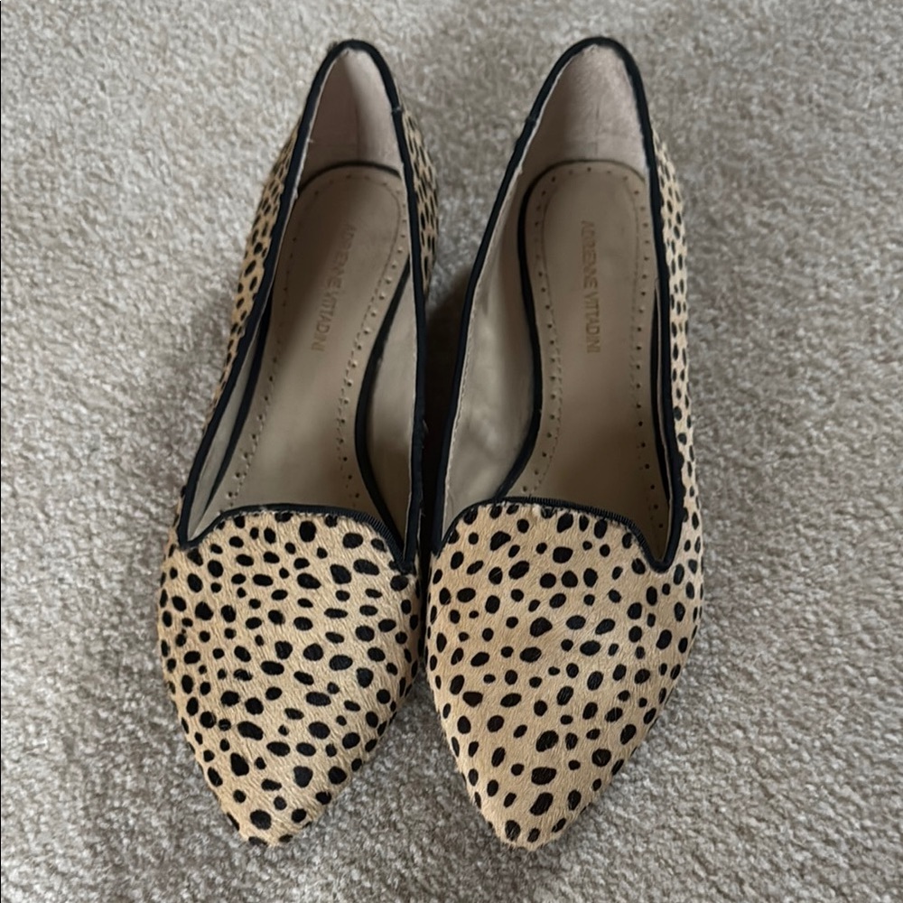Tan and Black Animal Print Flats